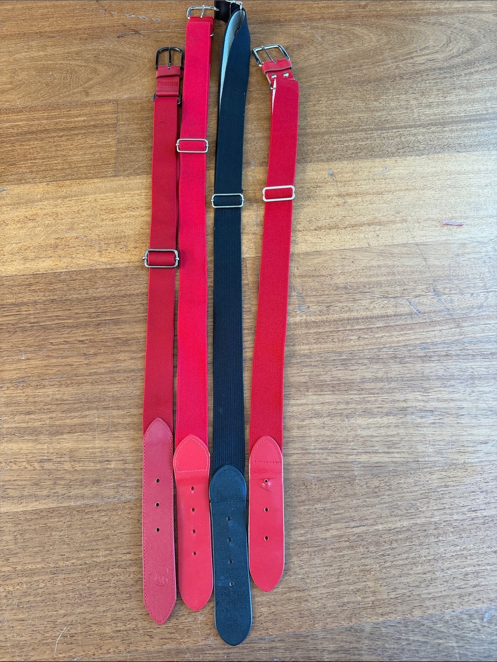 Baseball/softball belts Red and Black Elastic Adjustable Suspenders